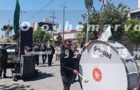 عزاداری مردم مرودشت در چهلمین روز شهادت رهبر انقلاب