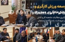 توسعه ورزش کارگری و مشاغل خانگی در دستور کار؛ پیگیری مطالبات کارگری در مرودشت، پاسارگاد و ارسنجان