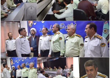 مراسم تکریم و معارفه رئیس پلیس راهور مرودشت برگزار شد